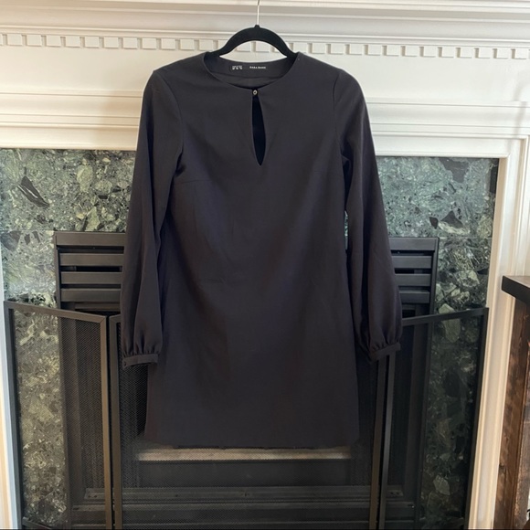Zara Dresses & Skirts - Zara Basic Long Sleeve Black Dress size XS